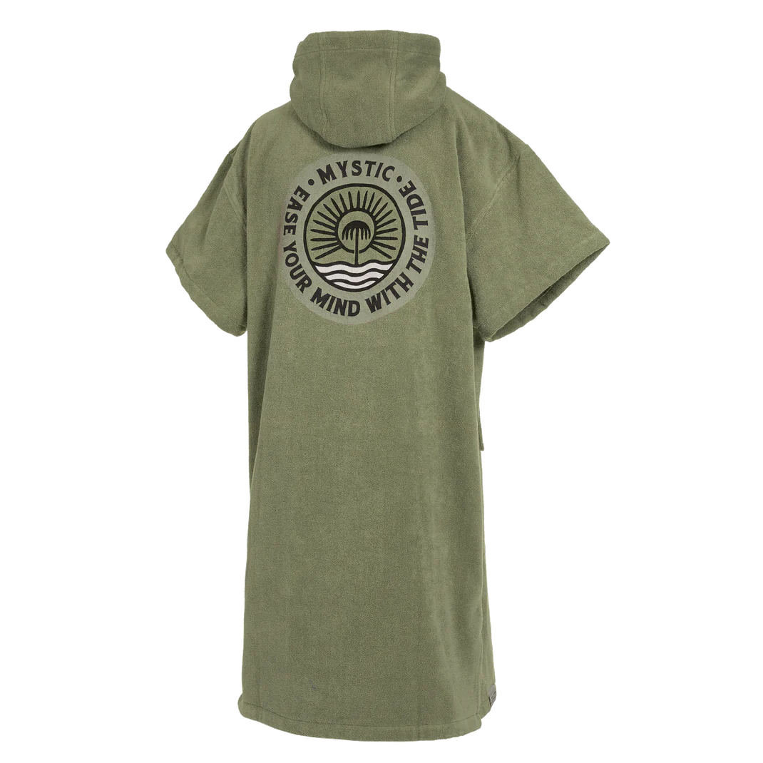 Poncho Velours Artwork Olive Green