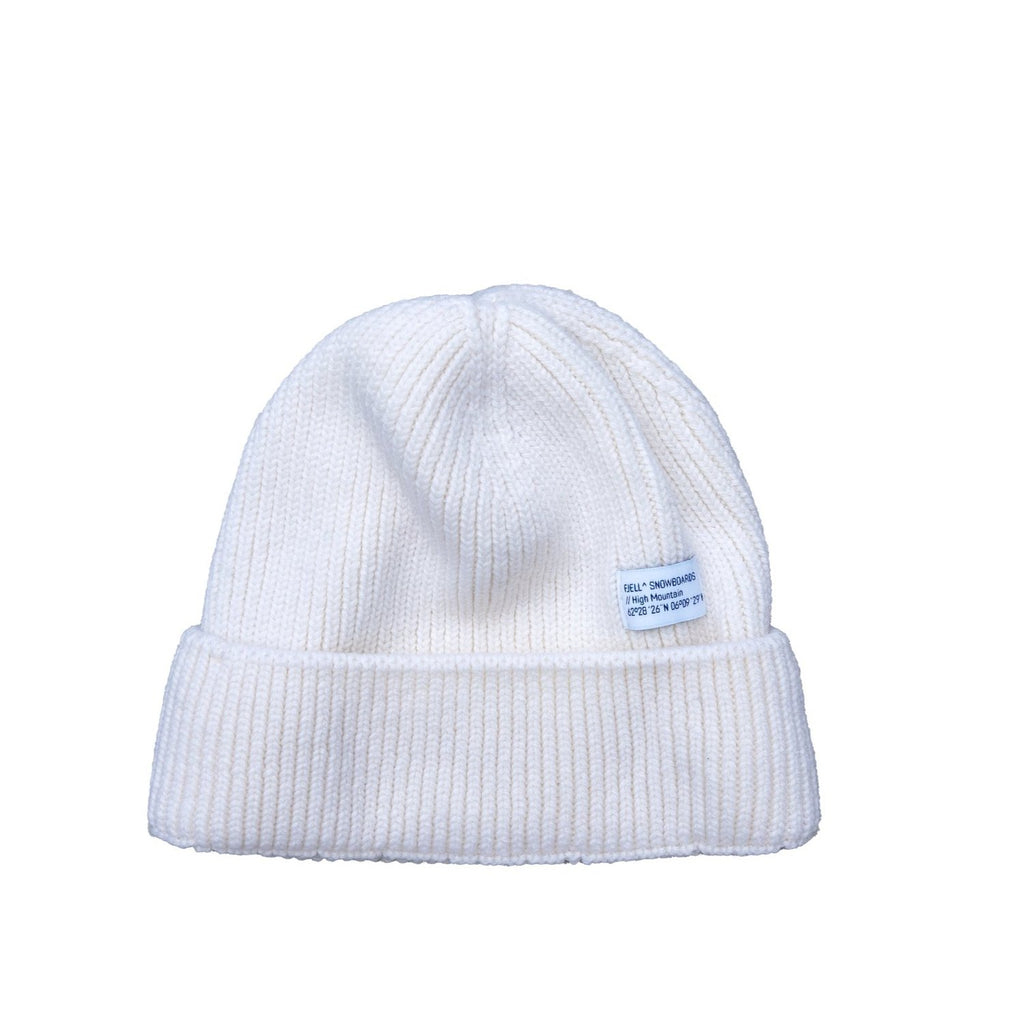MT HIGH MOUNTAIN MERINO WOOL TECH KNIT BEANIE WHITE