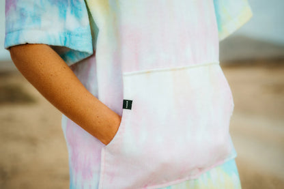 Poncho Velours AOP - Rainbow