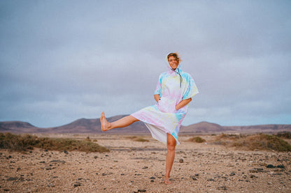 Poncho Velours AOP - Rainbow